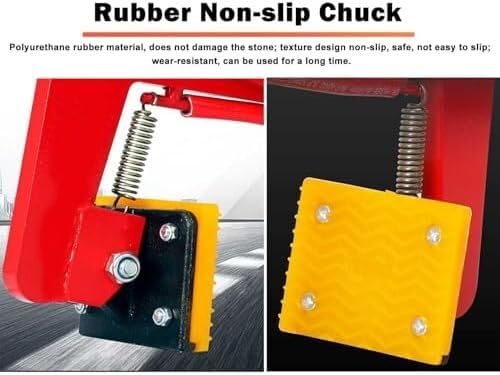 Abrazaderas de elevación resistentes para placas de granito/mármol/roca/metal, alicates de tijera ajustables, elevador de placa vertical, ideal para construcción y manejo de piedras (XL (800 kg))