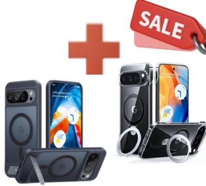 TORRAS L1 Magnetic Black & Q1 Slim Clear 10 pro XL Case