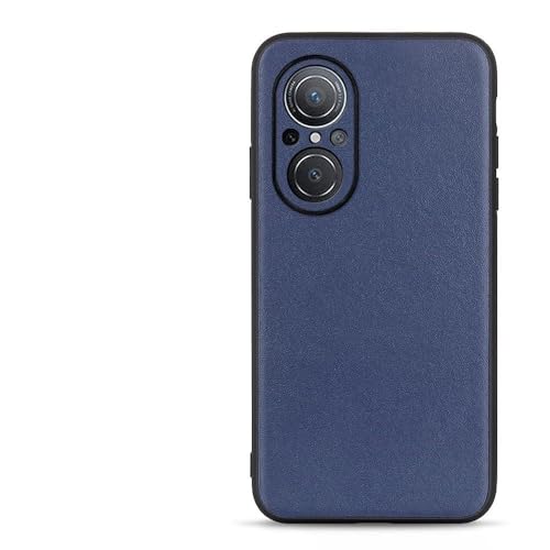 Coque Huawei Nova 9 SE en cuir véritable bleu nuit chic