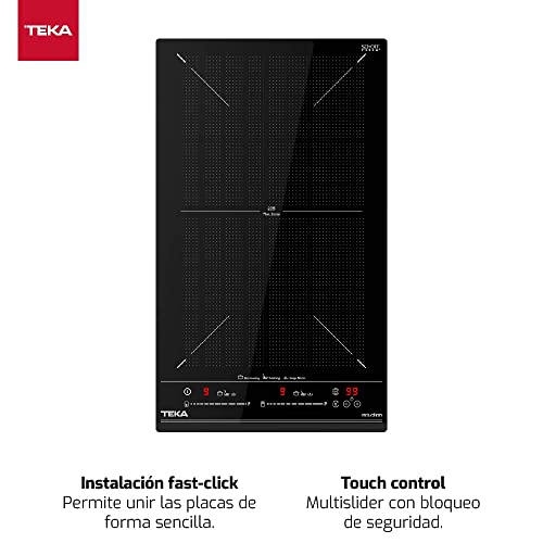 Teka Placa Modular Inducción 30 cm, 3 Zonas (2 + Flex), Touch Control Multislider, Power Plus, Sistema Fast-Click, Modelo IZF 32400 MSP - imagen 2
