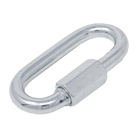Kettenschnellverschluss 8 mm Stärke » Verschraubbar » Stahl verzinkt » 5 Stück NG 8 Schnellverbinder Rapidglieder Schraubnotglied Drahtseil-Zubehör Kettenverbinder Cover