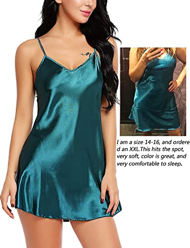 Image of Honeymoon Night Dresses for Women - Lightweight Satin Sleepwear Nighties, Hot Bridal Nightwear Dress and Suit for Women, Ladies Lightweight Wear Comfortable, Stylish Nighty for Girls