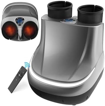 Shiatsu Foot and Calf Massager with Heat : 2 in 1 Foot Massager Machine with Kneading & Compression for Plantar Fasciitis, Neuropathy, Circulation, Relaxation for Women Man, Up to Size 13