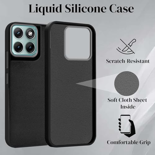 Image of Jkobi Rubberised Back Cover Case for Motorola Moto Edge 70 Fusion (Textured Grip Design | Micro-Fiber Cloth Inside | Slim and Light Weight | Soft Touch and Feel)
