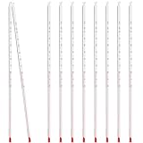 Relaxweex 10 Pcs General Purpose Lab Thermometer Bulk 12 Inch 76mm Immersion Glass Liquid Thermometer -20 to 150 Degrees Celsius for Laboratories University Science Food Beverage Precise Measurements