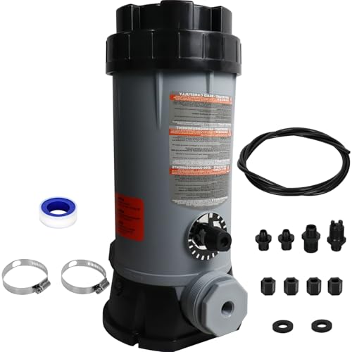 CL220 Off-Line Automatic Chlorinator Feeder Compatible with Hayward Chlorine Feeder for Swimming Pool Ponds Garden Economy Off-Line Above-Ground Pool Automatic Chlorine Bromine Feeder