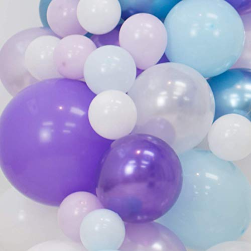 Liphontcta Junibel Balloon Arch & Garland Kit | Lavender, Pastel & Chrome Blue
