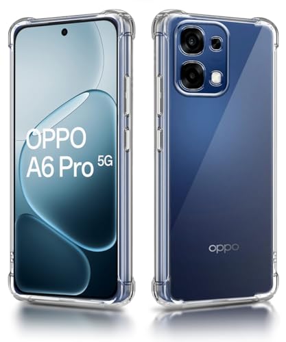 Image of WOW IMAGINE Clear Back Cover Case for Oppo A6 Pro 5G Shockproof Soft TPU Case | Cushioned Edges for Ultimate Protection Back Cover Case - Transparent