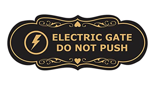 Panneau Do Not Push de style haut de gamme noir doré grand format Signs ByLITA
