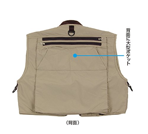 ベスト ベージュ シャンブレー ショート ベスト