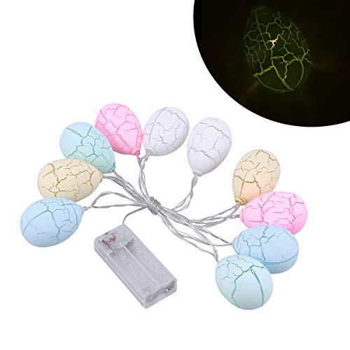 OSALADI Luzes de corda de ovos de Páscoa operadas por bateria de 1,5 metros, 10 LEDs, luzes de LED d