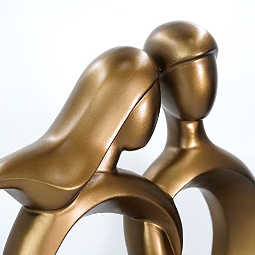 Dreamseden Abstract Couple Heart Sculpture - Romantic Husband And Wife Wedding Gifts For Her, Resin Decorative Statues And Figurines For Anniversary Home Decoration #TOP3