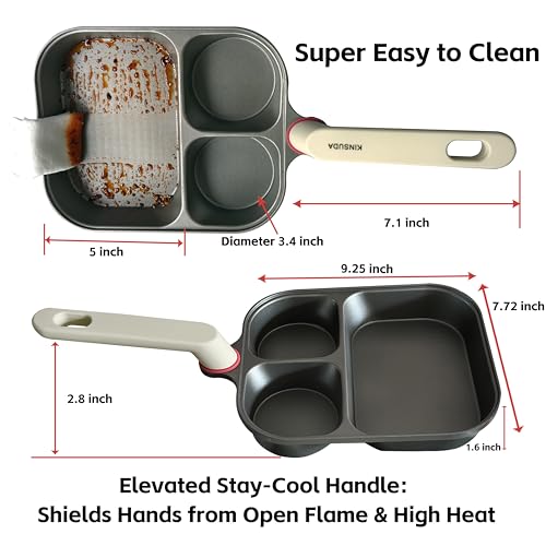 16% Off KINSUDA 3-in-1 Titanium Non-Stick Breakfast Pan - Image 5