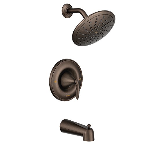 Super Deal Product Moen T2233EPORB Eva Tub and Shower Faucet Trim with Eco-Performance Rainshower, Valve Required, Oil Rubbed Bronze