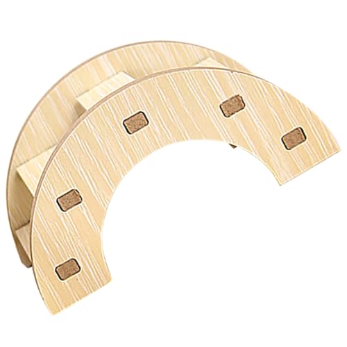SHINEOFI Pont d'escalade en Bois Naturel pour Hamster, Échelle Sécurisée et Compacte pour Cage, D’Exercice pour Petits Rongeurs comme Cobayes et...