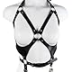 Harness Damen Leder Dessous Damen Sexy Unterwäsche Reizwäsche Body Brust Harness Bondageset BDSMs Dessous Fesseln Set,Gothic Kleidung Damen Lingerie Sexy Kostüme Frauen Brustgeschirr (Schwarz)
