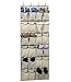 MISSLO Over The Door Shoe Organizer 24 Large Fabric Pocket Closet Accessory Storage Hanging Shoe Hanger, Beige