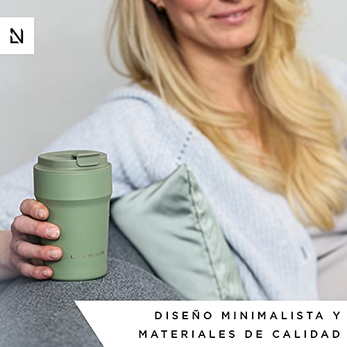 LARS NYSØM Taza térmica café para Llevar 380ml | Termo Café para Llevar sin BPA de 0,38 litros con Aislante | Travel mug… - Imagen 7