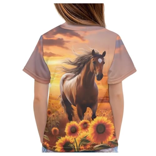 Image of JEOCODY Boys Girls Graphic Tees Funny 3D Printed Short Sleeve T-Shirts 3-16T