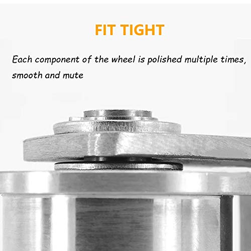 3In V Groove Wheel Stainless Steel Groove Wheel Heavy Duty Track Wheel Rigid Caster Sliding Gate Roller Wheel Double Bearing For Swing Sliding Gate #TOP3