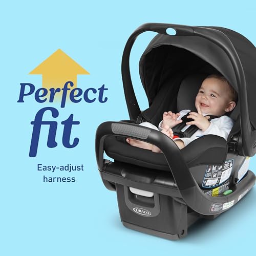 Graco SnugRide SnugFit LX Infant Car Seat, Baby Car Seat with Anti-Rebound Bar for Extra Safety, SnugLock Easy Install Carseat, 1-Hand Adjustable Handle, No-Rethread Harness, Baby Essentials, Pierce - image 6