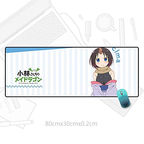 Preisvergleich Produktbild KaiWenLi Xiao Lin Dragon Maid-Elma gestreifter Hintergrund / Anime-Charakter Cartoon-Mausunterlage / Maxi-Version / Wasserdicht, Anti-Rutsch, Anti-schmutzig / E-Sport, Spiele, Büro Sonder