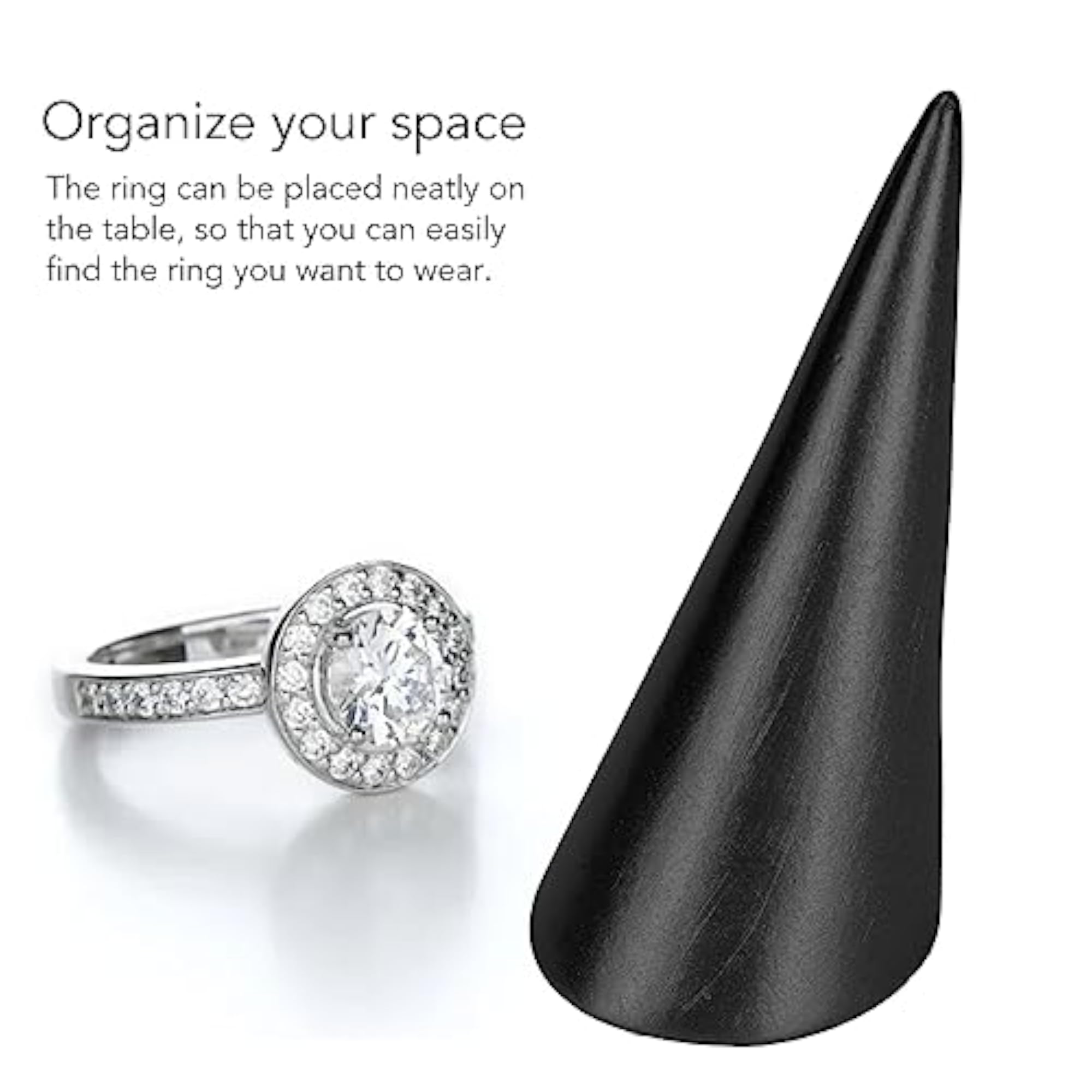 Resin Ring Holder Display Stand for Engagement or Wedding Rings