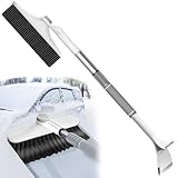 Goutime Ausziehbarer Eiskratzer mit Bürste für Auto – Silikon Eiskratzer und...