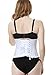 Everbellus Womens 24 Spiral Steel Boned Satin Underbust Waist Training Brocade Corset