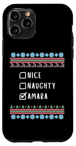 素敵、いたずら、 Amara クリスマス・アグリー・セーター スマホケース iPhone 11 Pro 用