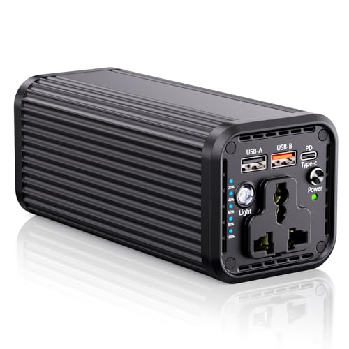 27000mAh Portable Power Station with AC Outlet & 4 Outputs - Emergency Travel Battery for Laptops (MacBook/HP) Drones Cameras - Outdoor Solar Charger Compatible Fast Charging for UAE Camping & Emer