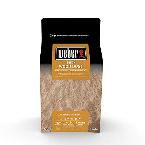 Weber Sciure de Fumage en hêtre/Accessoire Barbecue, sciure de Bois Naturelle pour Fumage à Froid, arôme fumé, Fumage léger, 0,5 kg