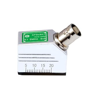 YUSHI Ultrasonic Flaw Detector Angle Beam Probes/Transducers 5 MHz Collection w/Dual Crystal/Elements for NDT Testing 5P9x9K1