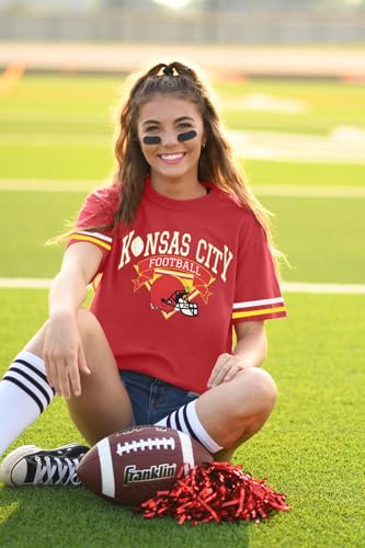 Football Shirts for Women Game Day Tshirt Football Team Fans Gift Tees Sport Season Short Sleeve Tops3