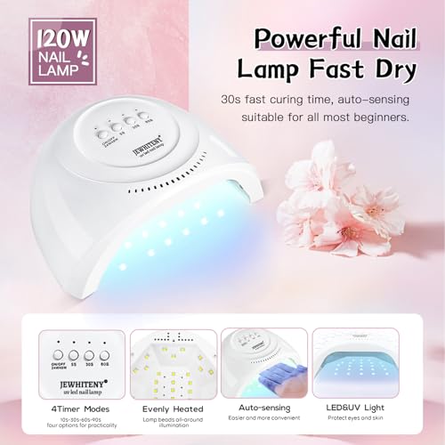 Jewhiteny G27+3 27 Colors Gel Nail Polish Kit With U V Light, 120W U V Led Nail Dryer Lamp Curing Gel Nail Polish Set Popular Gel Nail Polish Set Diy At Home thumb #3
