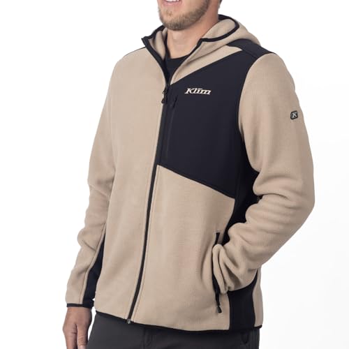 KLIM Men's Teton Crest Fleece Hoodie - Large - Montana Tan - Black