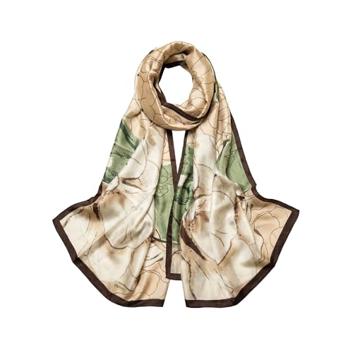 Image of Trillion London Spring Collection | Designer Silk Scarf For Women UK | Lightweight Neck Scarves | Shawl Wraps | Suitable for Daily Life | Smooth & Soft Finish | Gift for Women | Size-180cm x 90cm