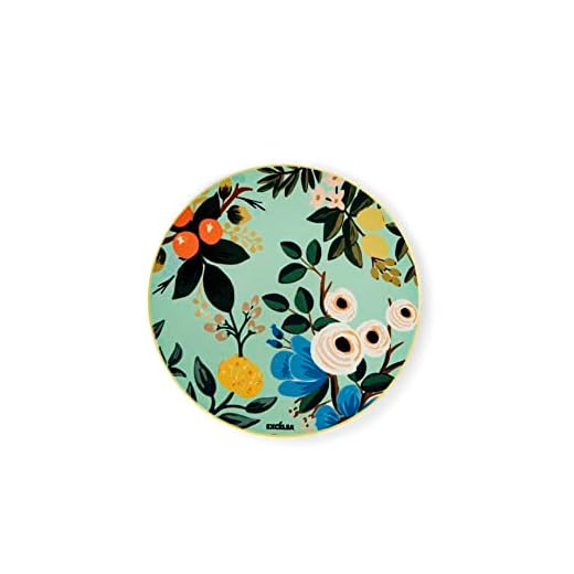 Excelsa Flores Frida Salvamanteles, Cerámica dolomita y Corcho, 16 x 16 cm