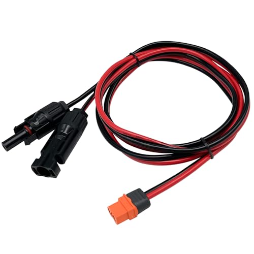 Nuofany Cable de conector solar de 12 AWG de 5 pies a XT60i, cabl...