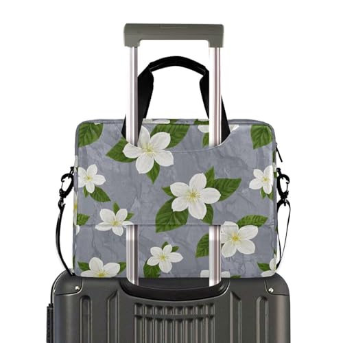 Maletín para portátil 15.6 pulgadas blanco con flores miniatura 4