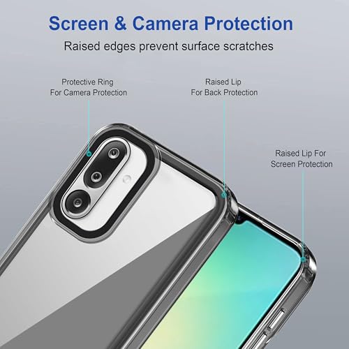 Image of amazon basics Back Case Cover for Samsung Galaxy M36 5G | Compatible for Samsung Galaxy M36 5G Back Cover | Case Cover with Camera Protection | (TPU + PC | Translucent Black)