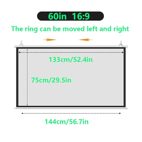 Pantalla manual para proyector 60 pulg 16:9 miniatura 7