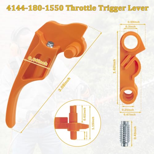 Image of 4144 180 1550 Throttle Trigger Lever with One Screws Compatible with Stihl
