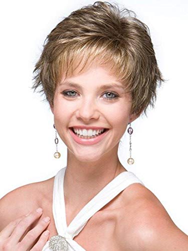 Zoe Wig Color Harvest Gold - Rene of Paris Wigs Short Pixie Style Flick Layers Average Cap Modern Hair Bundle MaxWigs Hairloss Booklet