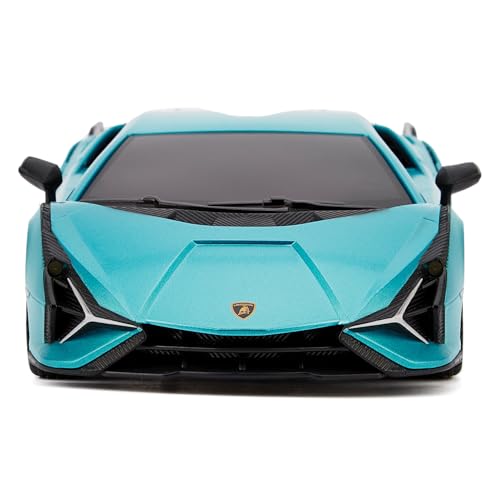 Skala 1:24 Oficjalnie licencjonowany RC Lamborghini Sián FKP 37, niebieski Lambo Sport Racing Hobby Toy Model samochodu dla chłopców dziewcząt i dorosłych prezent