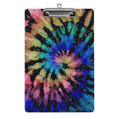 Clipboard Tie Dye Porte-Formulaires A4 avec Pince pour Organiser vos Documents de Bureau