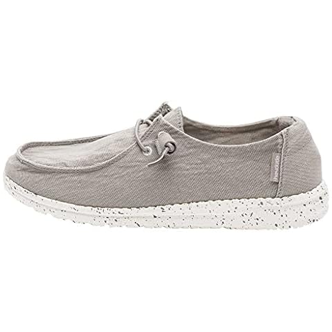 Hey Dude Wendy Mädchen-Schuhe - Leichter Komfort - Kinderschuhe - Mokassin-Stil - ergonomische Memory-Schaum-Einlegesohle - entworfen in Italien und Kalifornien, Silber - Stern Silber - Größe: 34 EU Cover