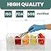 BLIVORRA 𝐋𝐚𝐫𝐠𝐞 Ice Chilled Condiment Server Caddy with 5 Removable Compartments (2.5 Cup), Clear Garnish Tray with Lids – Fruit, Salad, Taco, Bar Platter – Free Stainless Steel Accesories