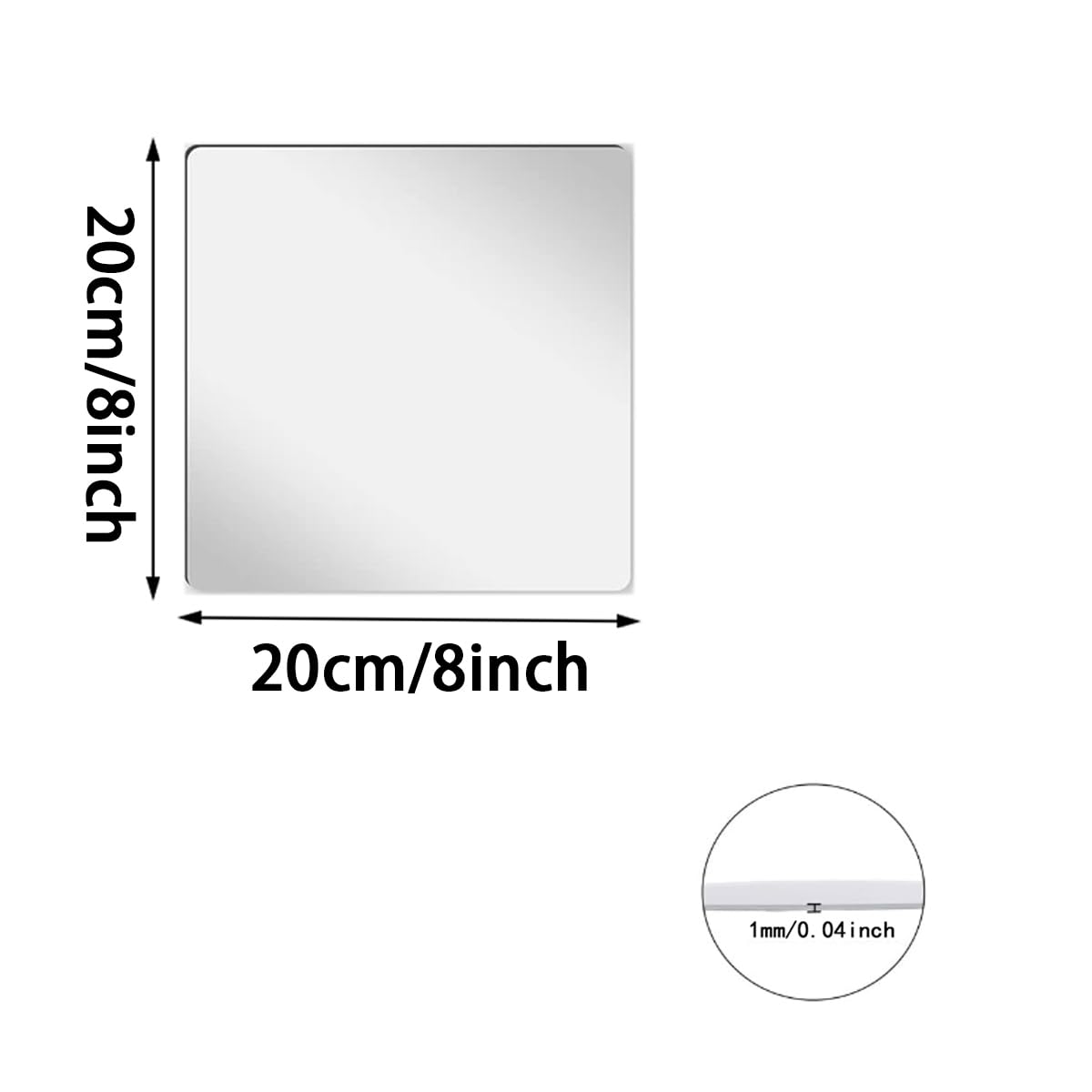 12 Specchi quadrati per decorazioni da tavolo, specchi acrilici senza vetro, piatto candela, specchio quadrato da parete, piastrelle a specchio per decorazioni da tavolo, decorazioni per matrimoni e