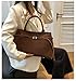 Base'ic Suede Tote Bag for Women – Slouchy Faux Suede Shoulder Purse, Large Capacity Fashion Handbag for Work & Travel (Brown)